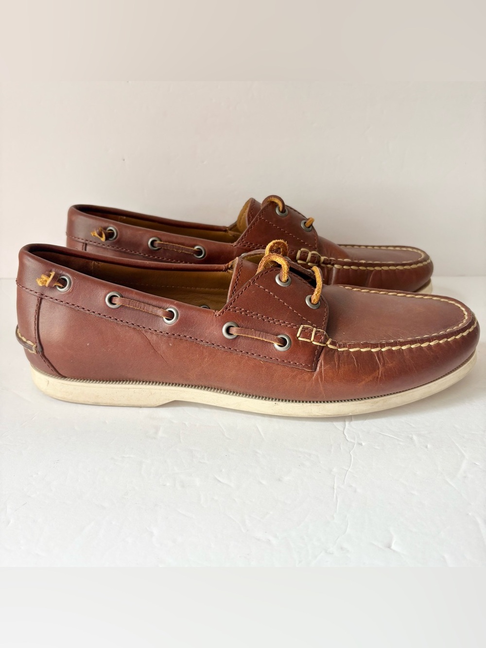Polo Ralph Lauren Brown Leather Boat Shoes